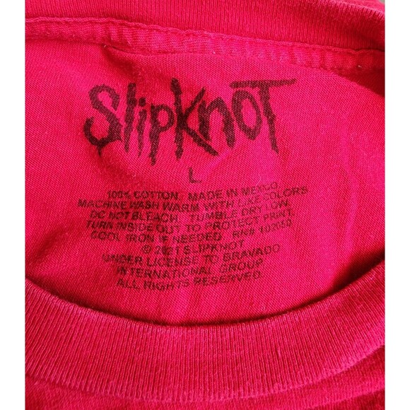 SLIPKNOT Red T-shirt Size Large Band Rock Metal Iowa 2021 2 Sides - Picture 6 of 6